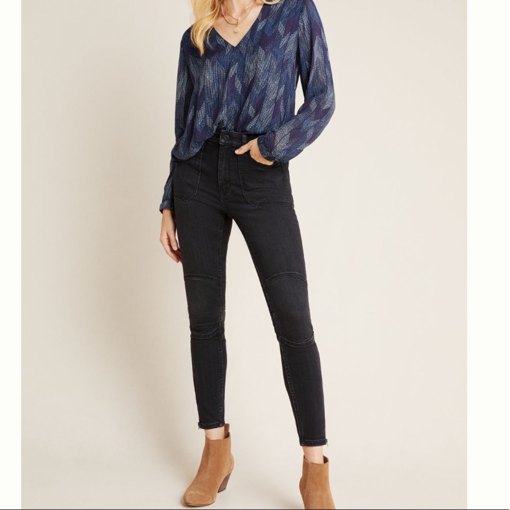 Pilcro Ultra High Rise Moto Denim Leggings